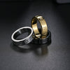 Wholesale Jewelry Titanium Steel Ring With Letters Numbers Text Pattern Vacuum Plating