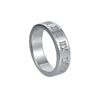 Wholesale Jewelry Titanium Steel Ring With Letters Numbers Text Pattern Vacuum Plating