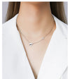 Wholesale Jewelry 316L Stainless Steel Simple Style Aircraft Star Clavicle Necklace And Bracelet For Women With Electroplating