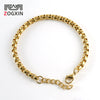 Wholesale Jewelry 316L Stainless Steel Square Geometric Electroplated Chain Bracelet For Unisex