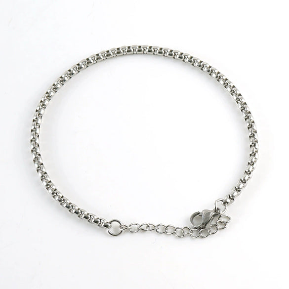Wholesale Jewelry 316L Stainless Steel Square Geometric Electroplated Chain Bracelet For Unisex