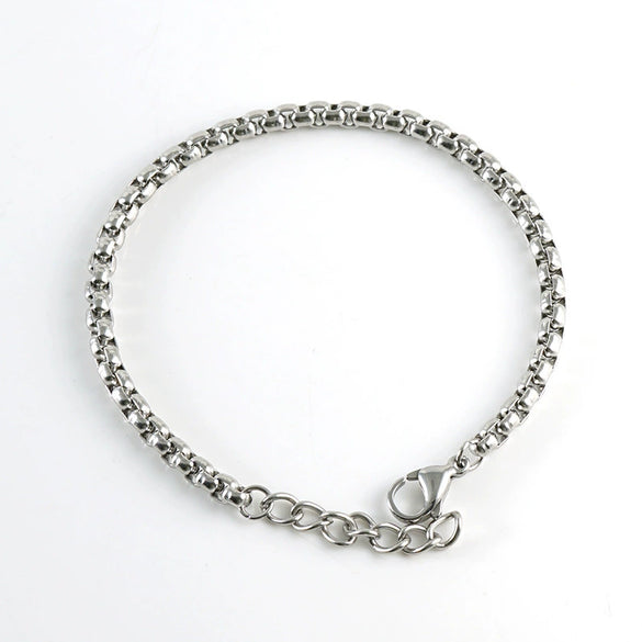 Wholesale Jewelry 316L Stainless Steel Square Geometric Electroplated Chain Bracelet For Unisex