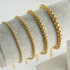 Wholesale Jewelry 316L Stainless Steel Square Geometric Electroplated Chain Bracelet For Unisex