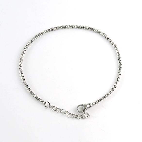 Wholesale Jewelry 316L Stainless Steel Square Geometric Electroplated Chain Bracelet For Unisex