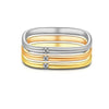 Wholesale Jewelry Titanium Steel Square Geometric Electroplated Women's Ring