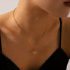 Wholesale Jewelry Titanium Steel Stainless Steel Geometric Devil's Eye Pendant Necklace With Electroplating