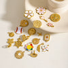 Wholesale Jewelry Titanium Steel Stainless Steel Oil Dripping Plants And Flowers Style Allmatch Jewelry Accessories