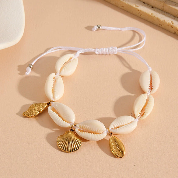 Wholesale Jewelry Titanium Steel Starfish Clown Fish Conch Pendant With Plants Flowers Pattern For Women