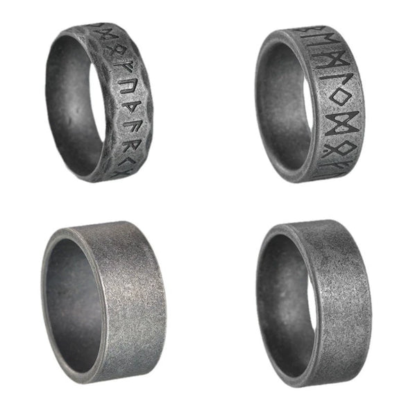 Wholesale Jewelry Titanium Steel Unisex Ring Bracelet With Ancient Silver Style And Letters Numbers Text Pattern Electroplated