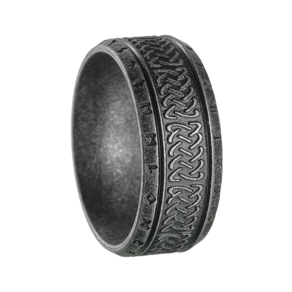 Wholesale Jewelry Titanium Steel Unisex Ring Bracelet With Ancient Silver Style And Letters Numbers Text Pattern Electroplated