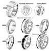 Wholesale Jewelry Titanium Steel Unisex Ring With Letters Numbers Text Vacuum Plating