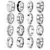 Wholesale Jewelry Titanium Steel Unisex Ring With Letters Numbers Text Vacuum Plating