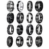 Wholesale Jewelry Titanium Steel Unisex Ring With Letters Numbers Text Vacuum Plating