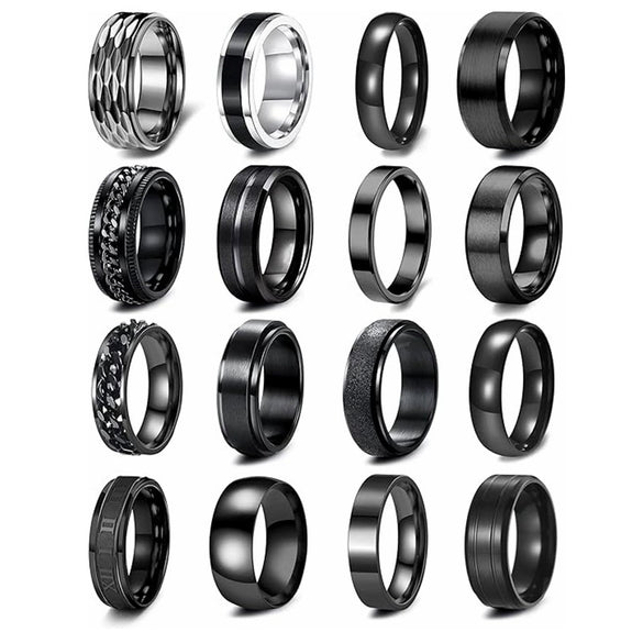 Wholesale Jewelry Titanium Steel Unisex Ring With Letters Numbers Text Vacuum Plating