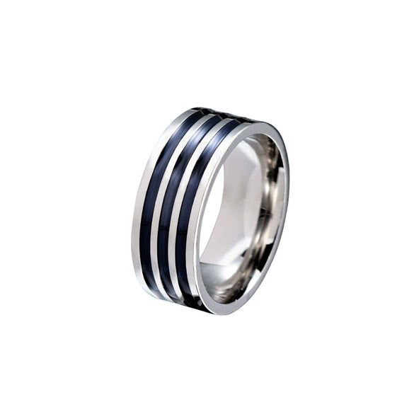 Wholesale Jewelry Titanium Steel Ushaped Ring Dripping Oil Design Unisex