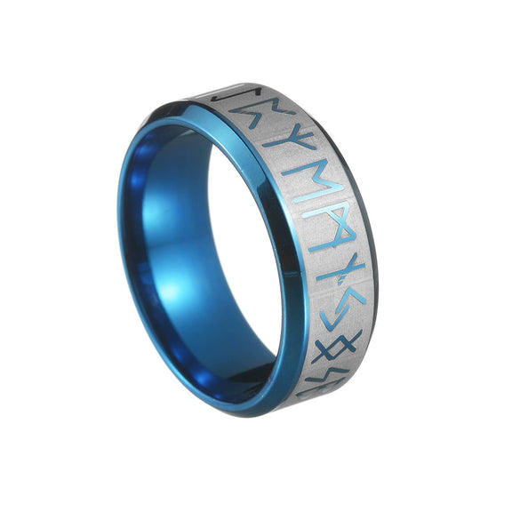 Wholesale Jewelry Titanium Steel Viking Geometric Pattern Electroplating Men's Ring And Bracelet