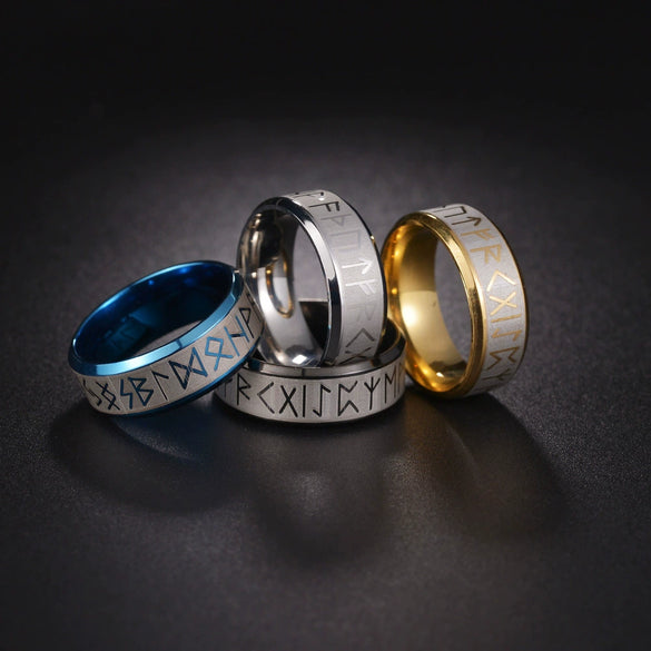 Wholesale Jewelry Titanium Steel Viking Geometric Pattern Electroplating Men's Ring And Bracelet