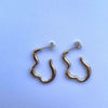 Wholesale Jewelry Titanium Steel Vintage Geometric Wrap Ring Earrings 18K Gold Plated