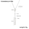 Wholesale Jewelry 316L Stainless Steel Zircon Geometric Hollow Rectangular Double Clavicle Necklace 18K Gold Plated