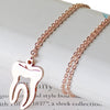 Wholesale Jewelry Tooth Pendant Human Organ Style Titanium Steel And Stainless Steel Geometric Electroplated Unisex Necklace