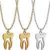 Wholesale Jewelry Tooth Pendant Human Organ Style Titanium Steel And Stainless Steel Geometric Electroplated Unisex Necklace