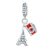 Wholesale Jewelry Travel Style Aircraft Passport Pendant 925 Sterling Silver Dripping Oil