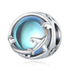 Wholesale Jewelry Travel Style Aircraft Passport Pendant 925 Sterling Silver Dripping Oil