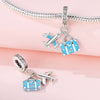 Wholesale Jewelry Travel Style Aircraft Passport Pendant 925 Sterling Silver Dripping Oil