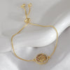 Wholesale Jewelry Tree Of Life Style Hollow Leaf Copper Electroplated Bracelet
