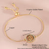 Wholesale Jewelry Tree Of Life Style Hollow Leaf Copper Electroplated Bracelet