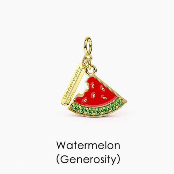 Wholesale Jewelry Tropical Fruit Copper Titanium Steel Electroplating Pendant Necklace Bracelet