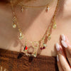 Wholesale Jewelry Tropical Fruit Geometric Copper Titanium Steel Electroplated Pendant Necklace Bracelet