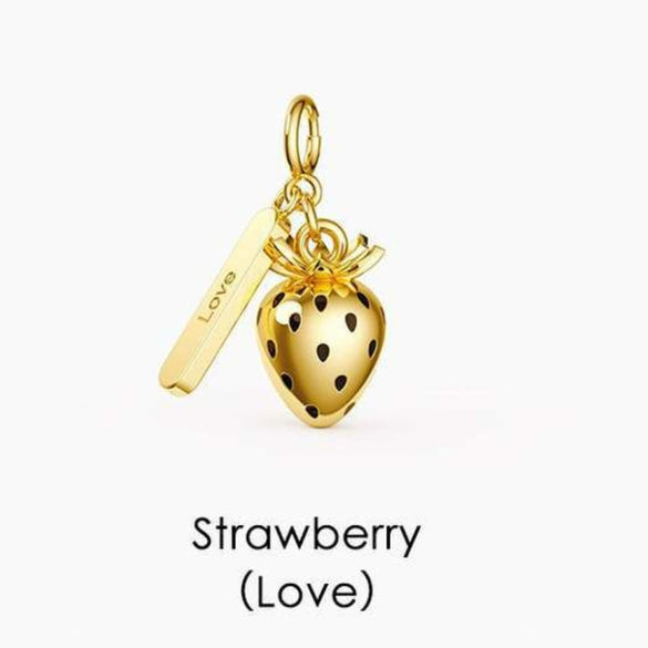 Wholesale Jewelry Tropical Fruit Geometric Copper Titanium Steel Electroplated Pendant Necklace Bracelet