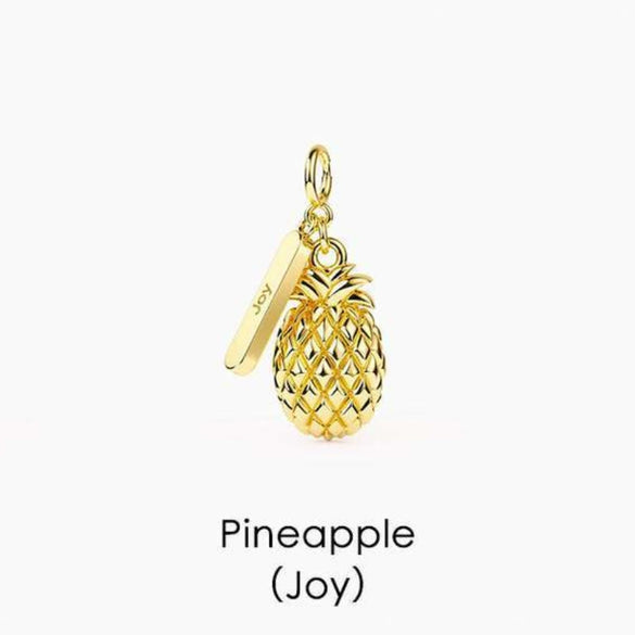 Wholesale Jewelry Tropical Fruit Geometric Copper Titanium Steel Electroplated Pendant Necklace Bracelet