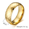 Wholesale Jewelry Tungsten Steel Geometric Polygon Couple Ring With Flower Cut And Polishing
