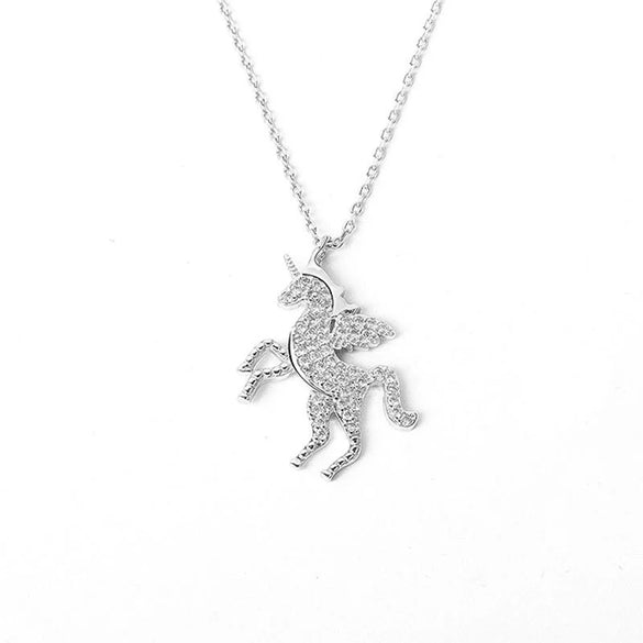 Wholesale Jewelry Unicorn 925 Sterling Silver Cross Chain Necklace