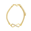 Wholesale Jewelry Unisex Copper Electroplated 8Shaped Bracelet With Full Zircon