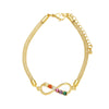 Wholesale Jewelry Unisex Copper Electroplated 8Shaped Bracelet With Full Zircon