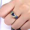 Wholesale Jewelry Unisex Copper Ring With Geometric Design Set With Zircon