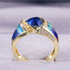 Wholesale Jewelry Unisex Copper Ring With Geometric Design Set With Zircon