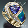 Wholesale Jewelry Unisex Copper Ring With Geometric Design Set With Zircon