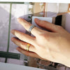 Wholesale Jewelry Unisex Couple Ring Geometric Titanium Steel Electroplated Gold Fashion