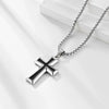 Wholesale Jewelry Unisex Cross Titanium Steel Alloy Pendant Necklace With Geometric Pattern And Electroplating Treatment