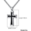 Wholesale Jewelry Unisex Cross Titanium Steel Alloy Pendant Necklace With Geometric Pattern And Electroplating Treatment