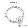 Wholesale Jewelry Unisex Geometric S925 Sterling Silver Figaro Mother Bracelet Electroplated