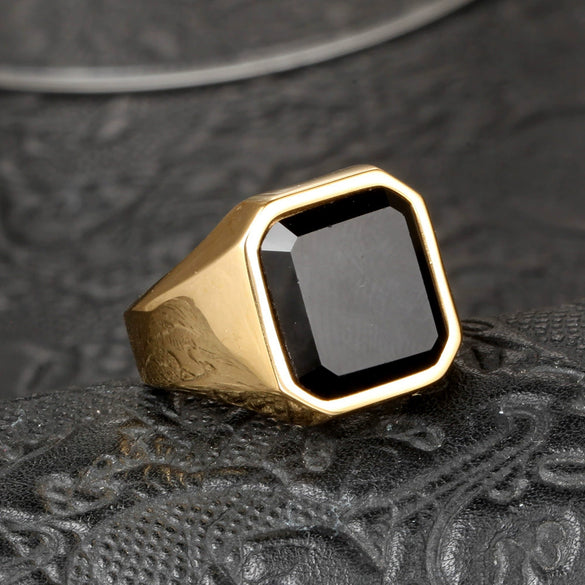 Wholesale Jewelry Unisex Geometric Stainless Steel Ring With Polishing