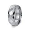 Wholesale Jewelry Unisex Multifaceted Geometric 304 Stainless Steel Frosted Ring Electroplated