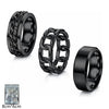 Wholesale Jewelry Ushaped Titanium Steel Chain Ring Brushed Sand Matte Electroplated For Unisex