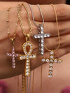 Wholesale Jewelry Vacation Beach Cross 304 Stainless Steel Pendant Necklace