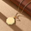 Wholesale Jewelry Vacation Classic Style Customization Laser Engraving Solid Color 304 Stainless Steel Plating Cable Chain Pendant Necklace